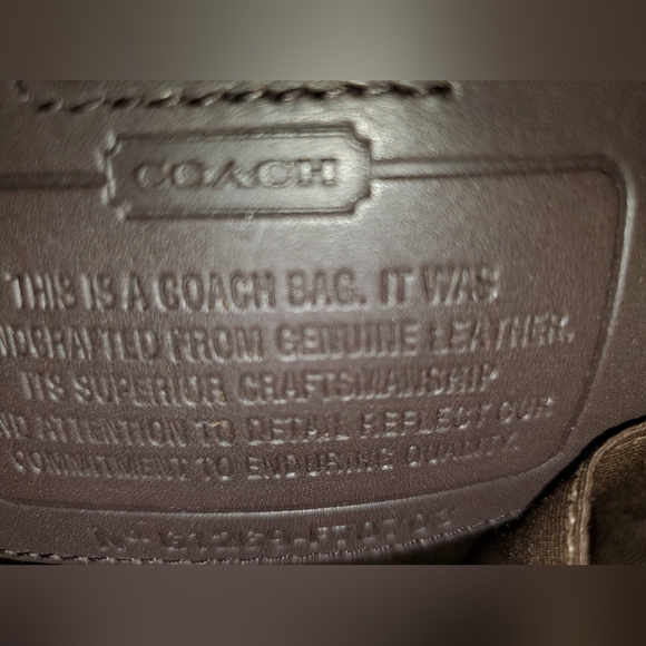 COACH Shoulder/Messenger Bag Dark Brown Suede Leather Women - Picture 9 of 10